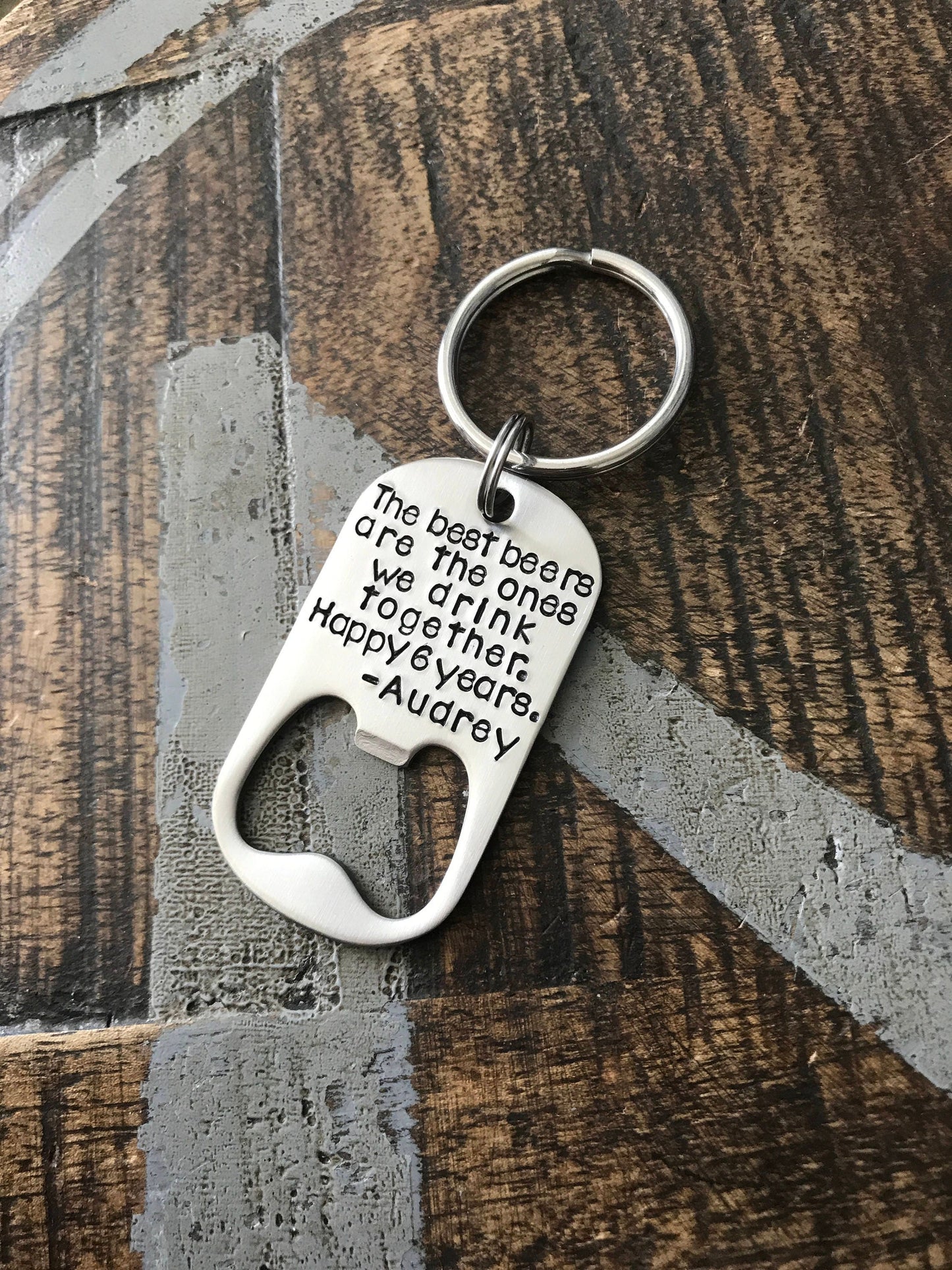 The Best Beers Gift Bottle Opener Keychain 1 year anniversary gift for him Custom Boyfriend Gift Anniversary Keychain Husband Gift Boyfriend