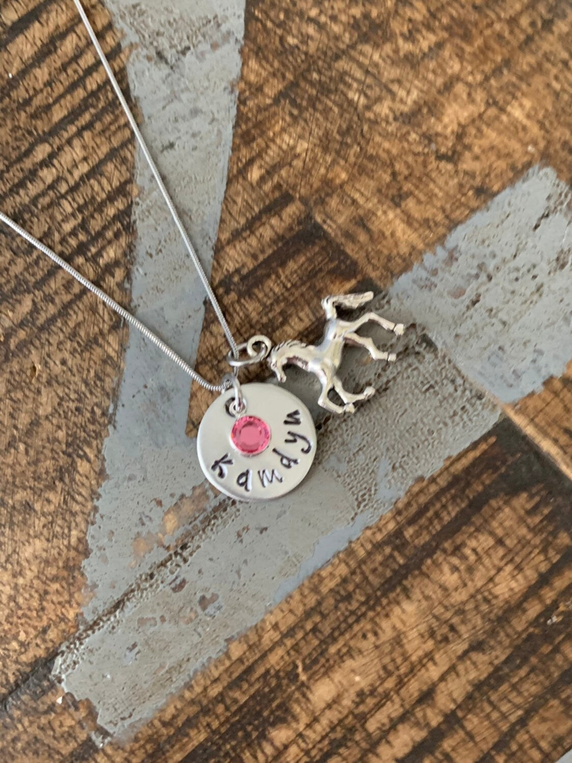 Girls Horse Necklace Horse Jewelry Name Necklace Horse Lover Gift Birthday Necklace Girls Christmas Gift