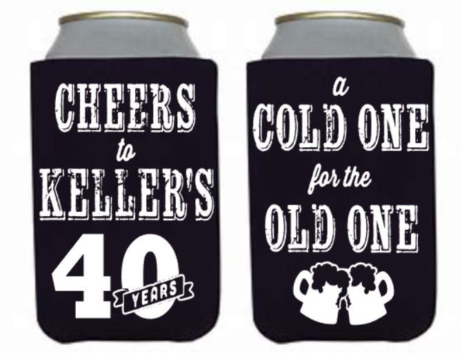 Personalized 40th Birthday Can Coolers: Cheers to 40 Years
