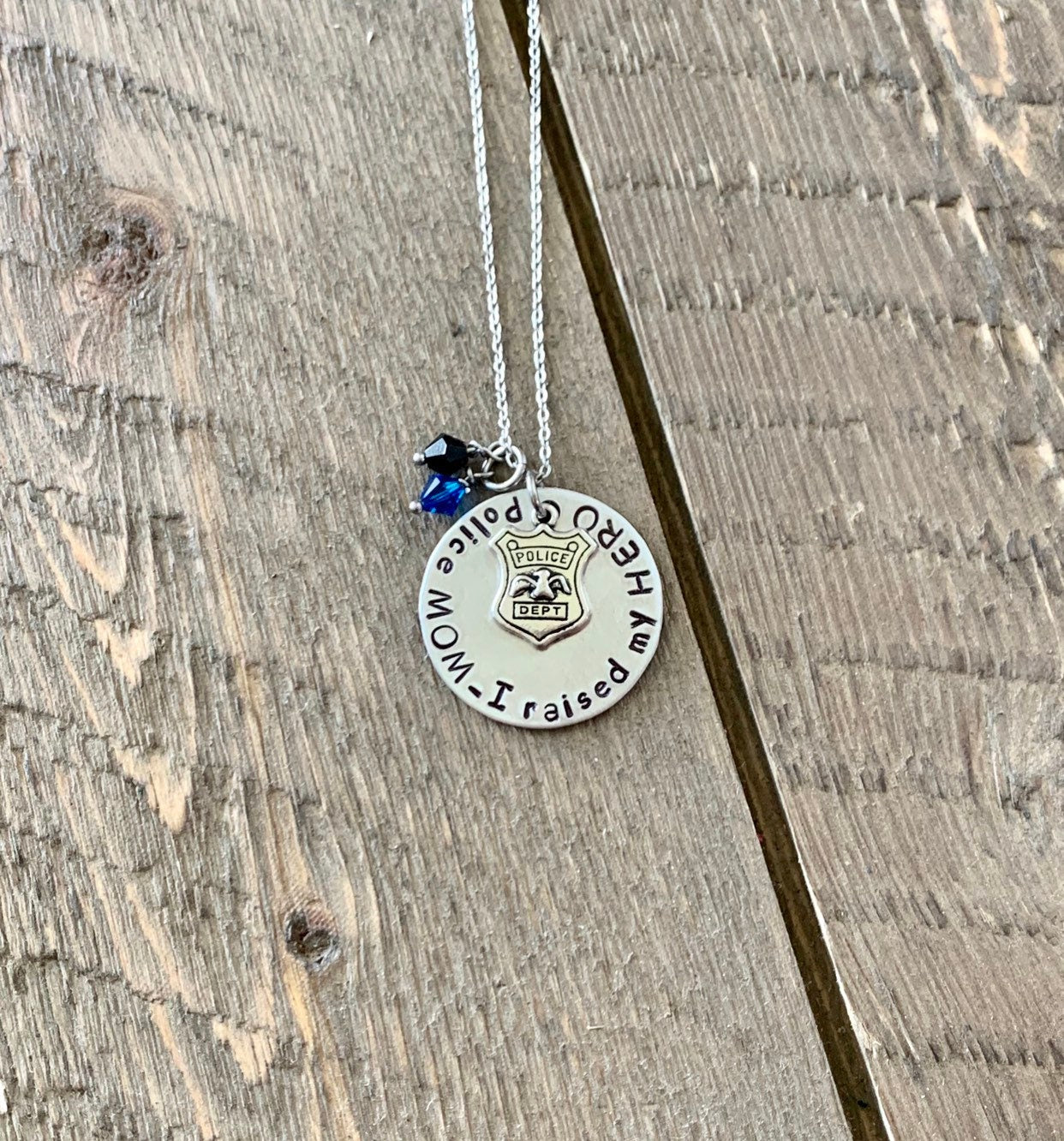 Police Mom Necklace Police Mom Jewelry I raised my HERO Personalized Necklace Police Mom Jewelry Gift for Police Mom Police Shield Jewelry