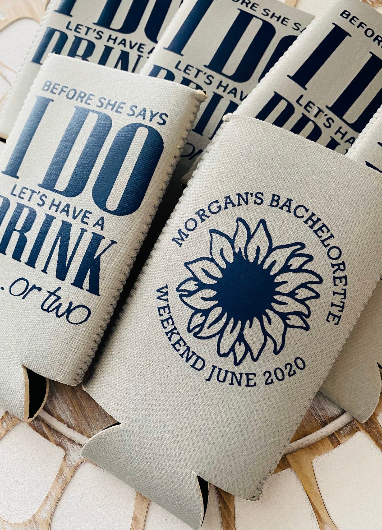 Personalized Bachelorette Party Can Cooler: Skinny Can Sleeves