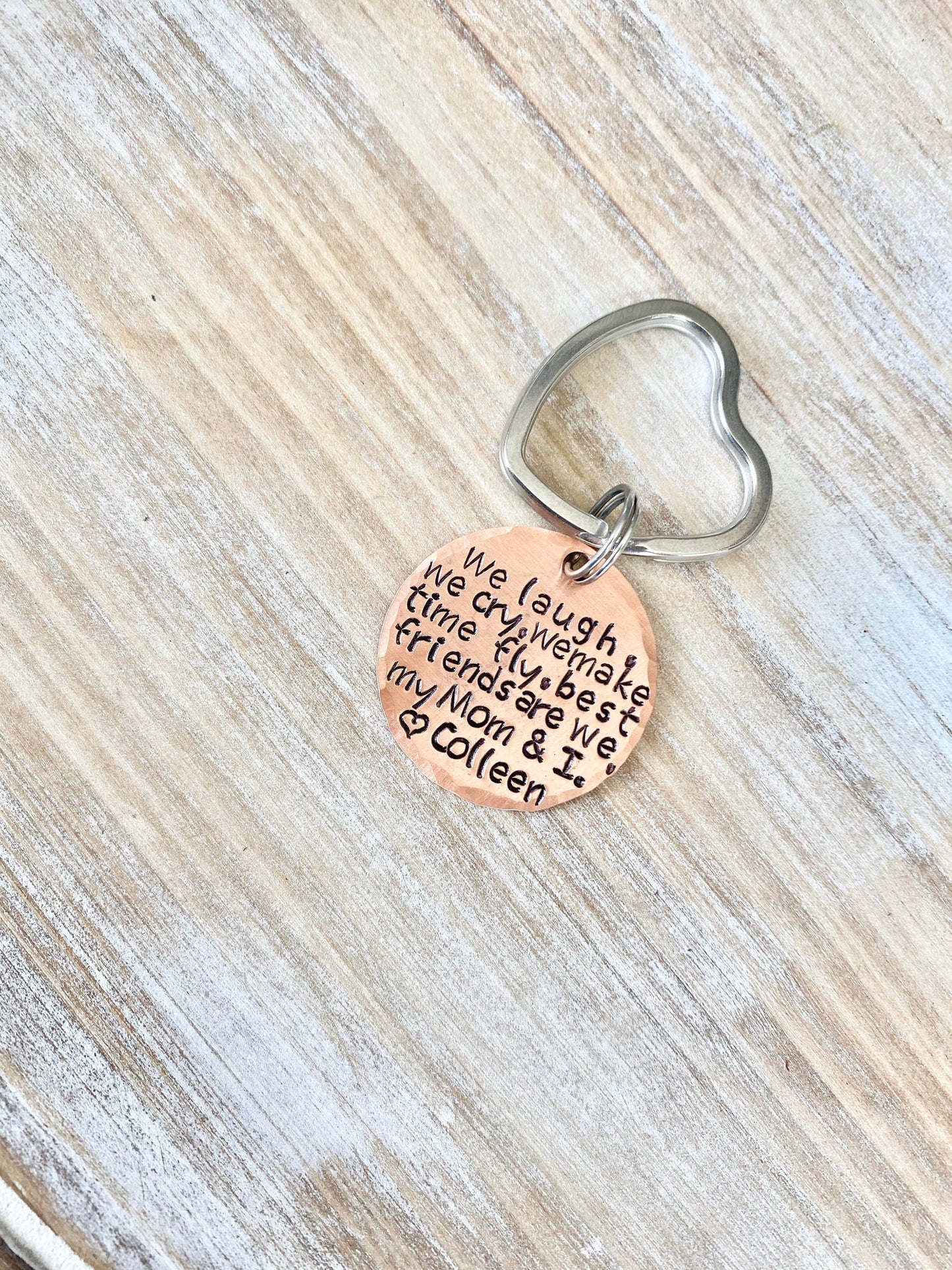 Personalized Keychain Gifts For Mom | We Laugh Keychain | Gifts For Grandma | Mom Keychain Copper Keychains For Mom | Gift For Mom
