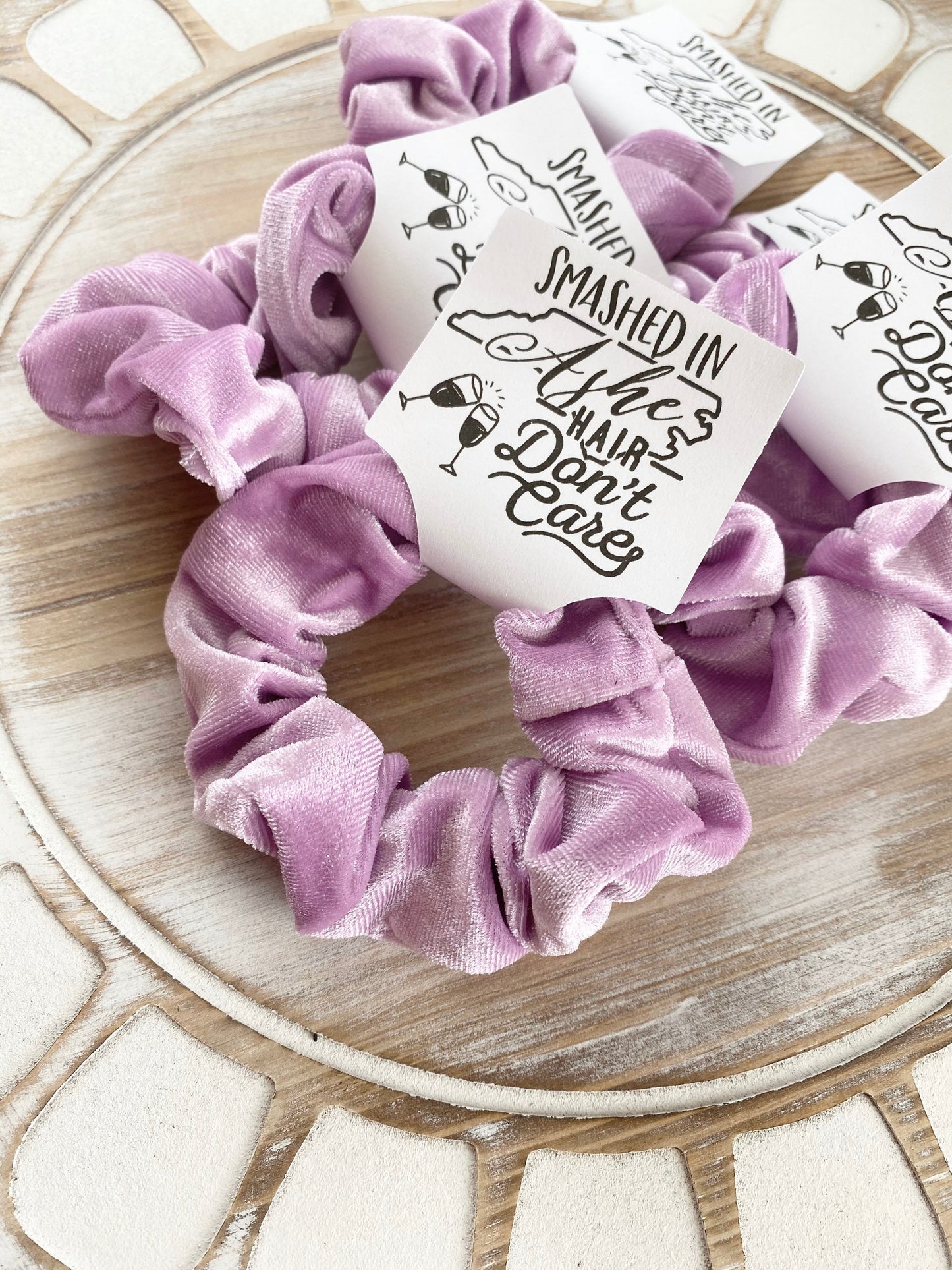 Smashed in Ashe Velvet Scrunchie: Bachelorette Party Favor