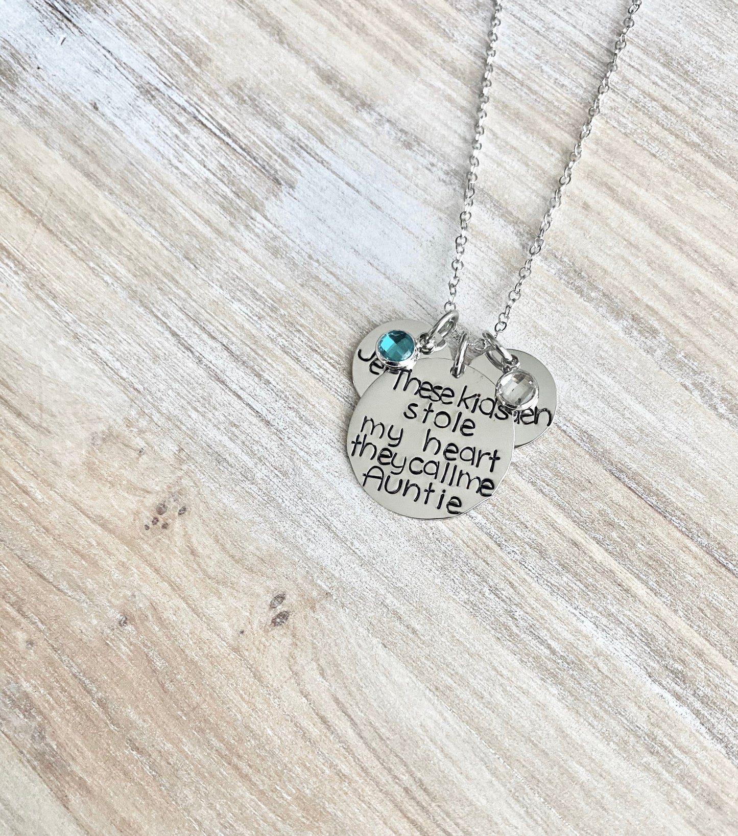 These Kids Stole My Heart They Call Me Auntie, Auntie Gift, Necklace Auntie, Silver Necklace, Aunt Gift, Necklace Gift, For Aunt, Niece Gift
