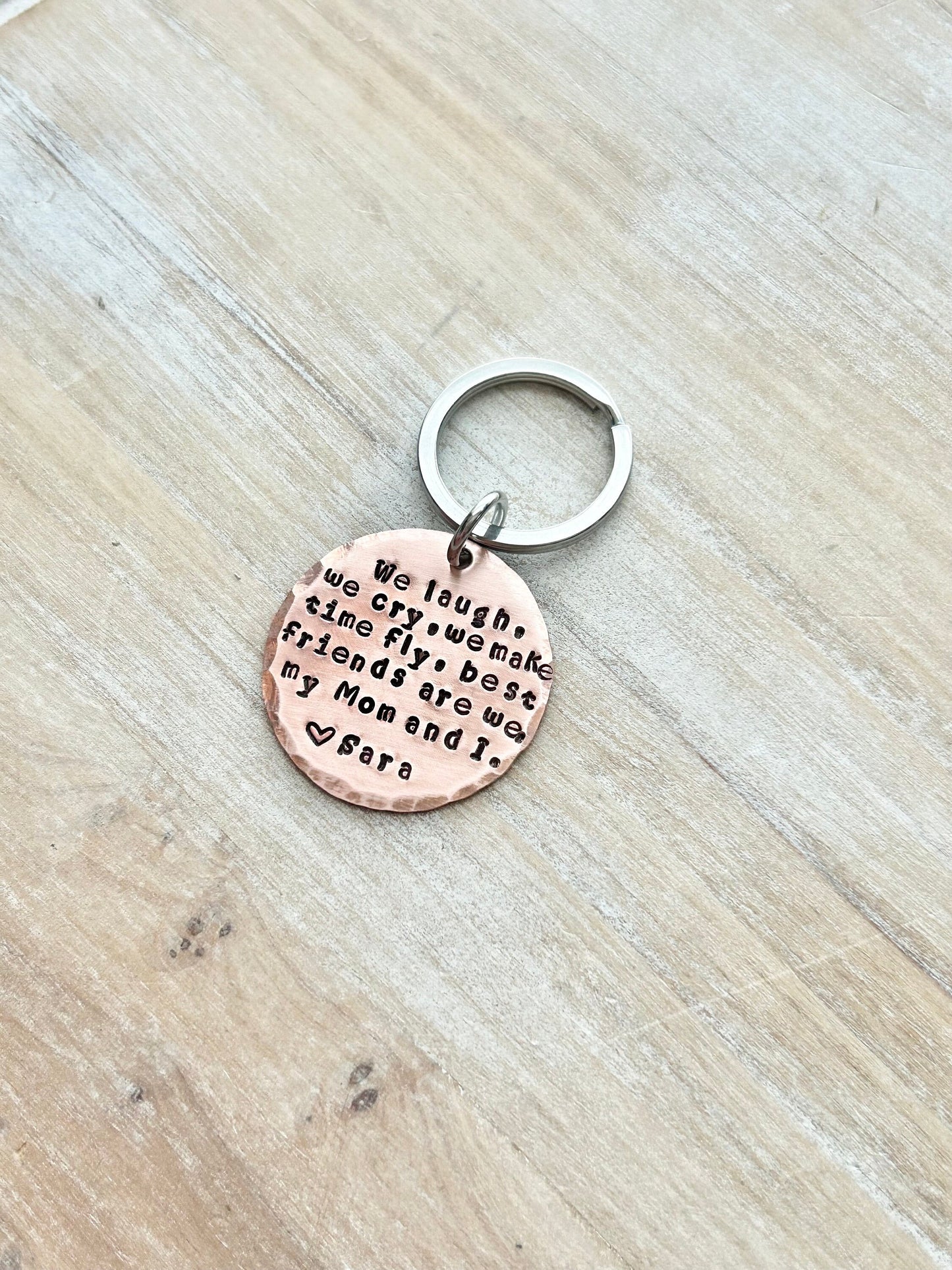 Mom Keychain Mommy Keychain Handstamped Keychain Personalized Keychain Copper Keychain Mothers Day Quote Keychain Gift for Mom