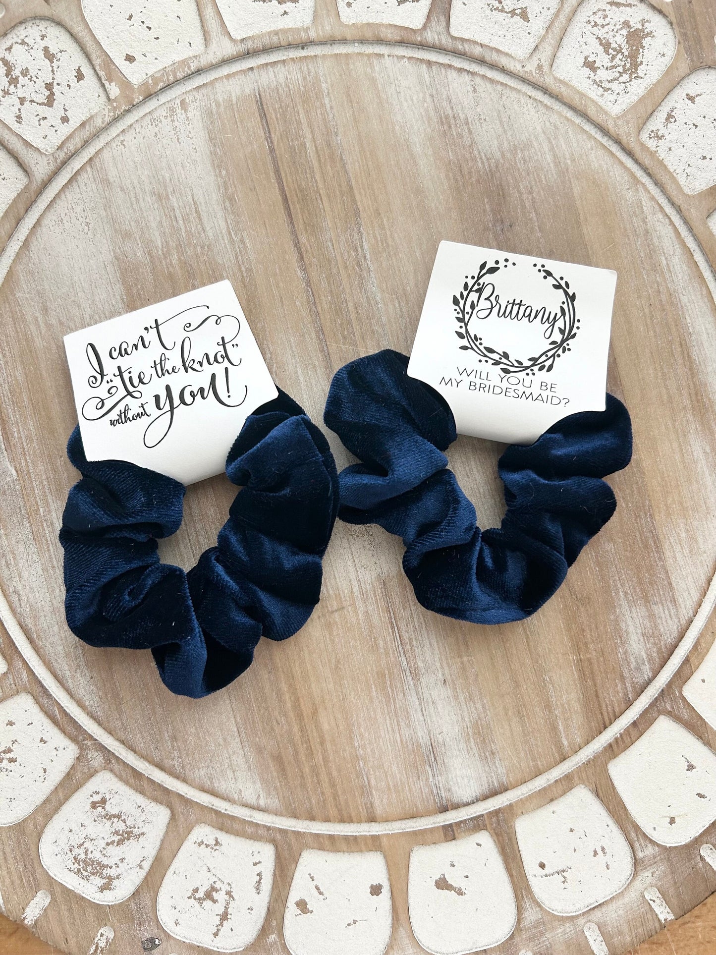 Velvet Bridal Party Scrunchies: Bridesmaid Proposal Gift