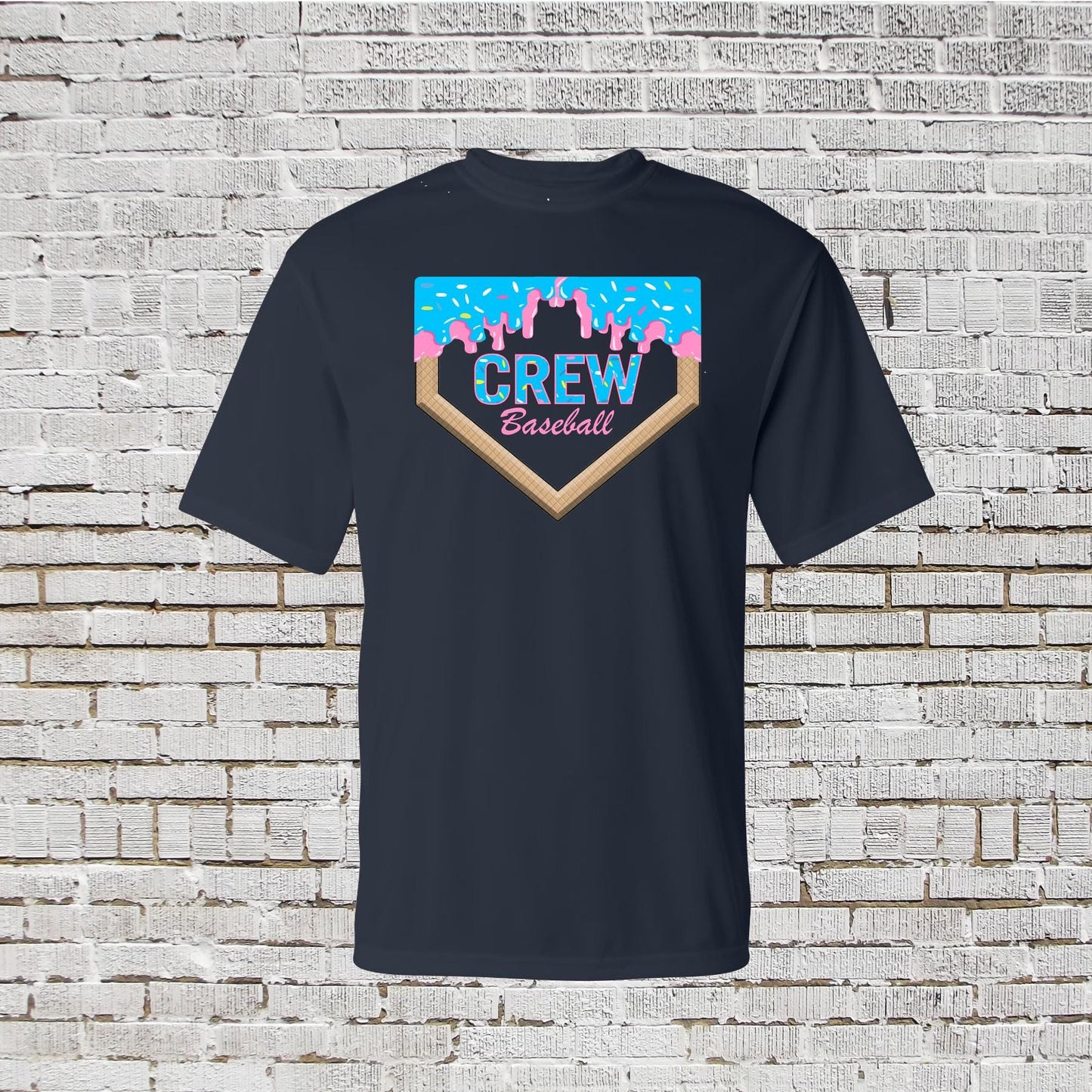 Custom Baseball Team Name Shirt: Ice Cream Drip Design