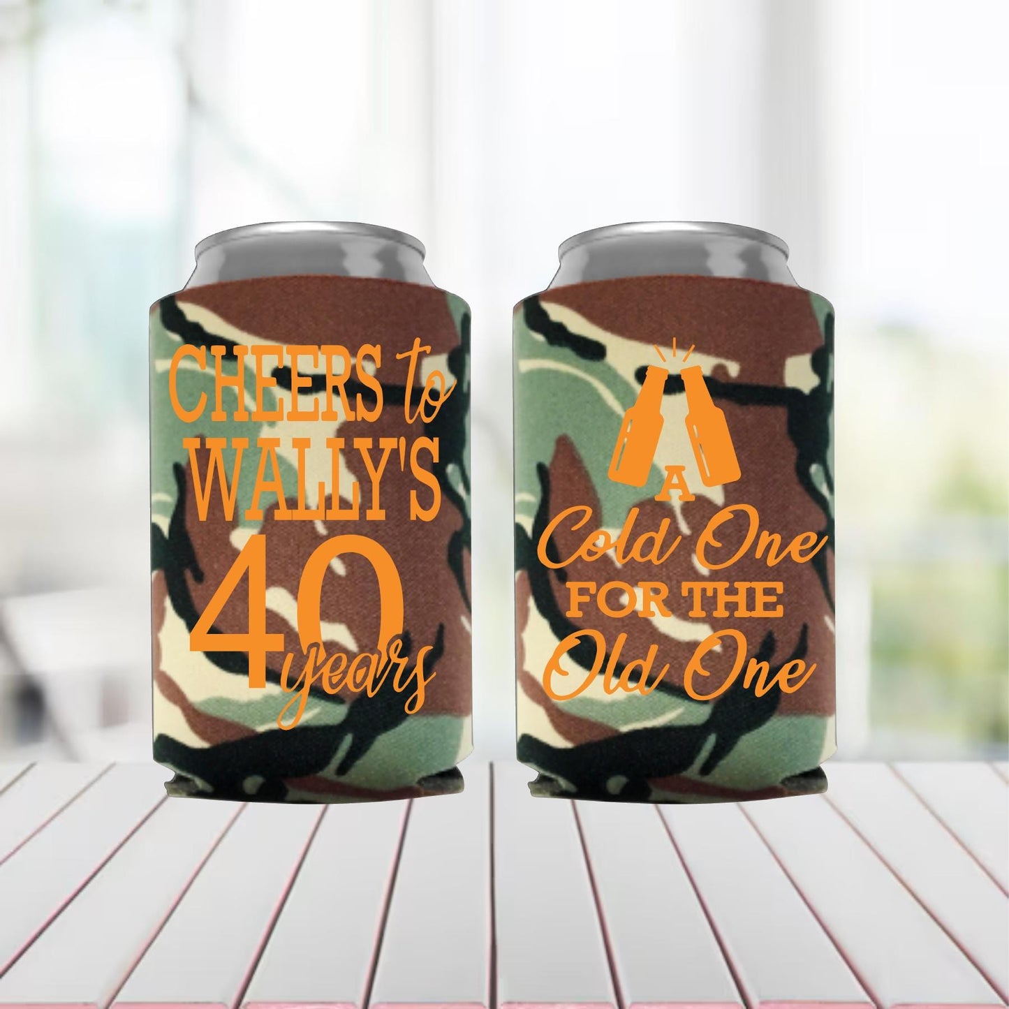 Personalized 30th Birthday Can Coolers: 'A Cold One For The Old One'