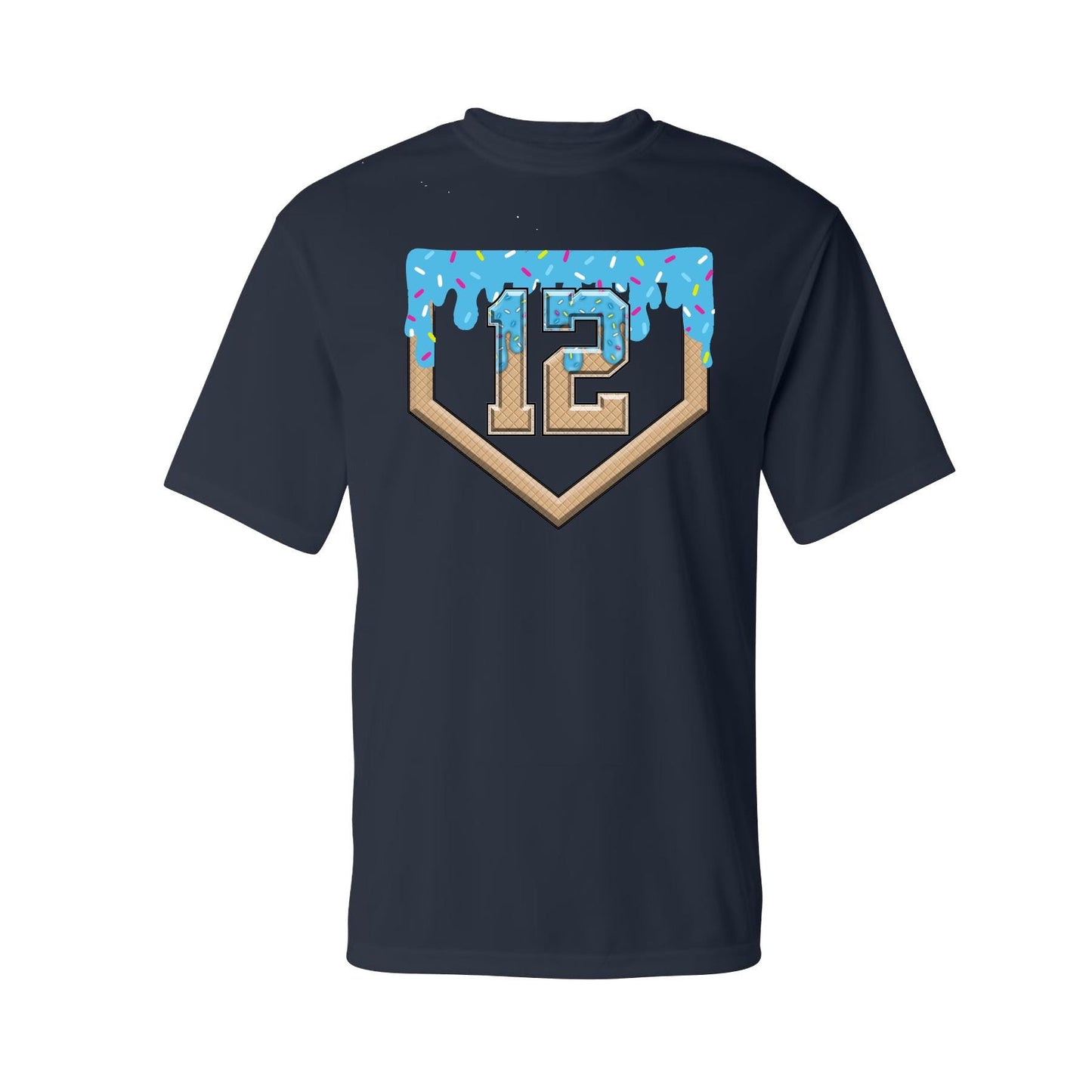 Dri-FIT 10th Birthday Baseball Shirt: Blue Ice Cream Drip