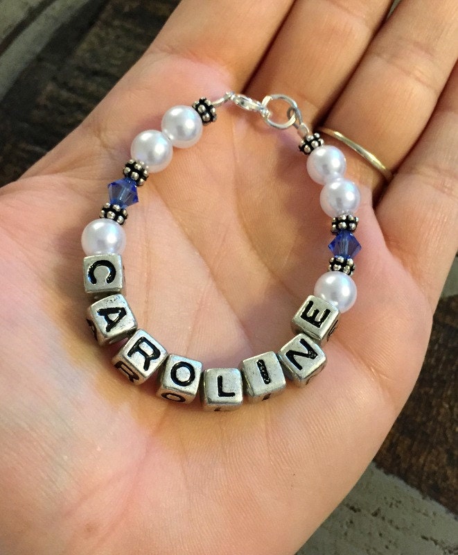 Toddler Bracelet Childs Name Bracelet Granddaughter Bracelet Personalized Bracelet Little Girls Jewelry