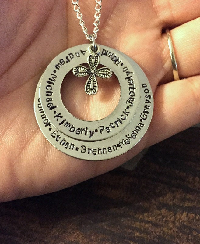 Personalized Necklace Mothers Day Gift Customized Washer Necklace Birthstone Necklace Gift For Her Valentines Gift Valentines Day