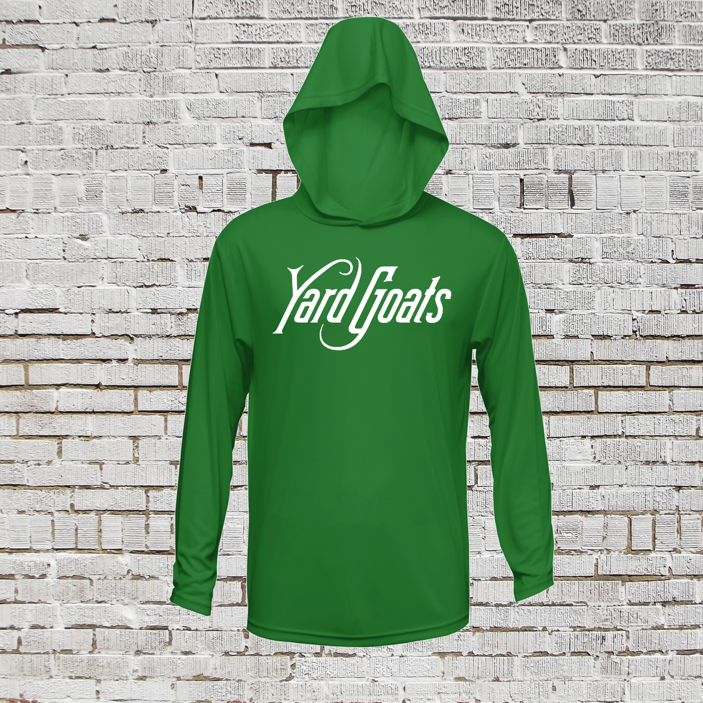Yard Goats Baseball Hooded Tee, Yard Goats Baseball Spirit Wear, Yard Goats Long Sleeve Hoodied