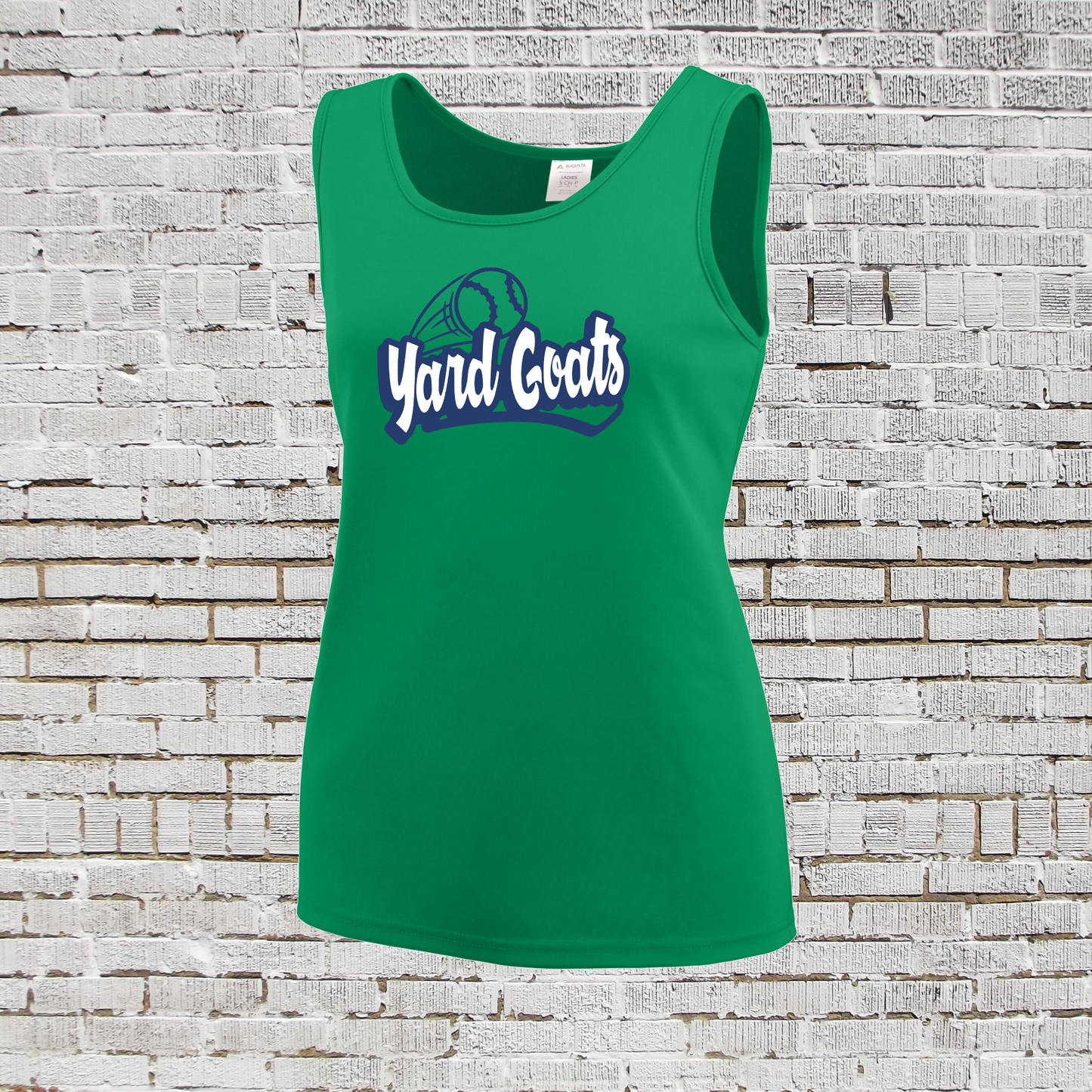 Kelly Green Yard Goats Tank Top, Racer Back Tank, Yard Goats Spirit Wear