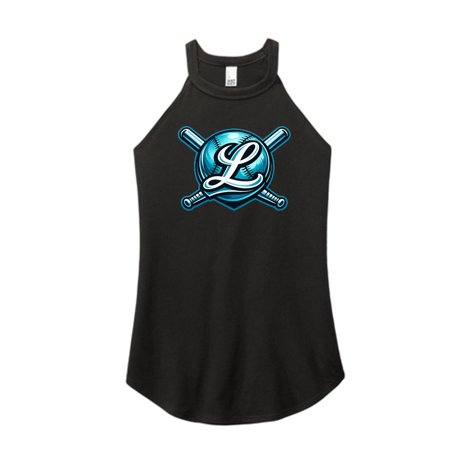 Legends Softball Womenโs Black Rocker Tank