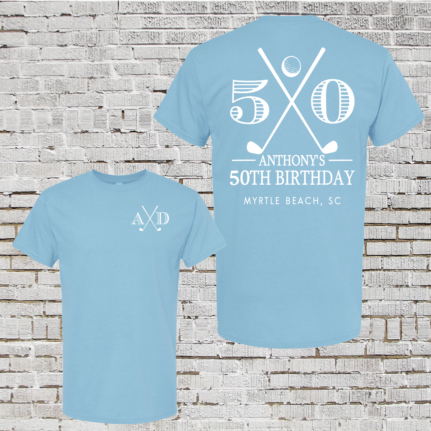Golf 50th Birthday, Hole in One Birthday Shirt, Guys Birthday Golf Shirt, Hole-in-One Family Shirts, Golf Theme Party, Golf Gift For Dad