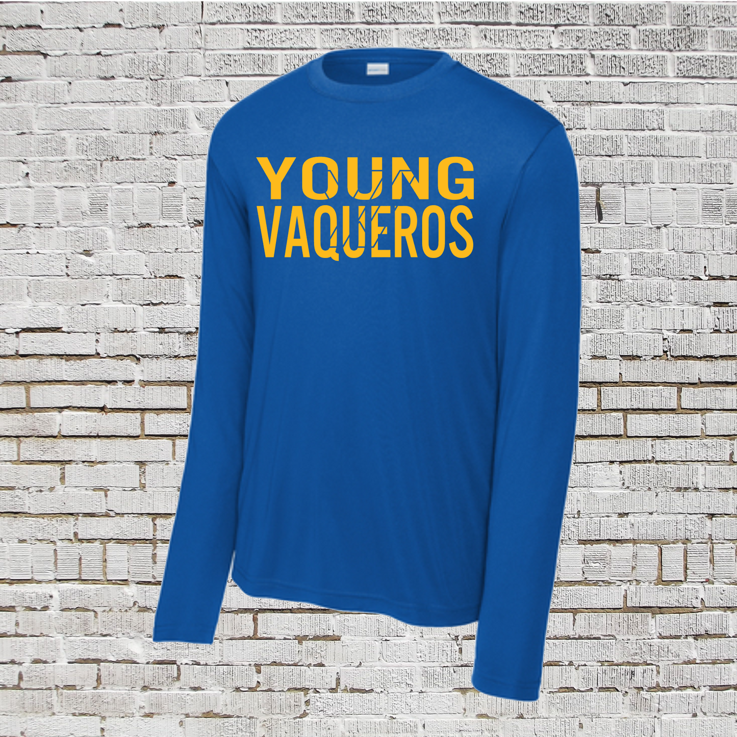Royal Blue Young Vaqueros Shirt, Vaqueros Baseball Tee, Drifit Young Vaqueros TShirt
