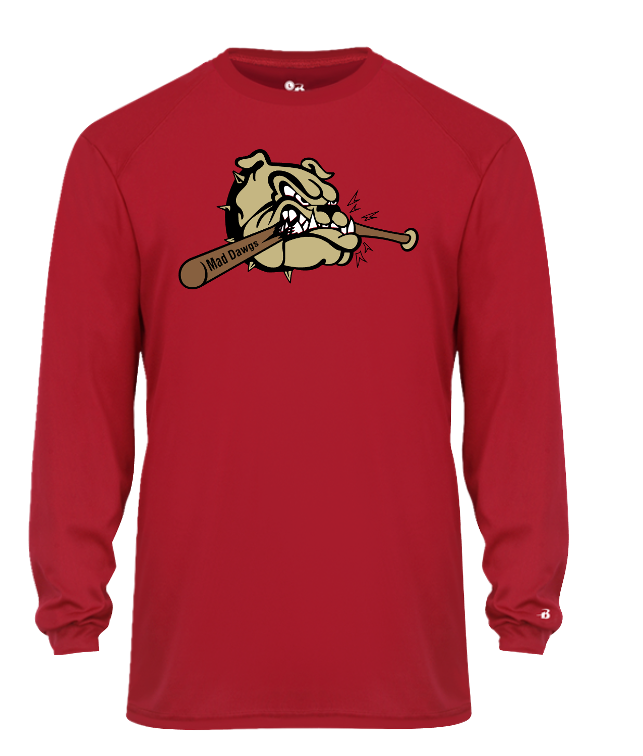 Red Mad Dawgs Tee, Mad Dawgs Baseball Shirt, Mad Dawgs Long Sleeve