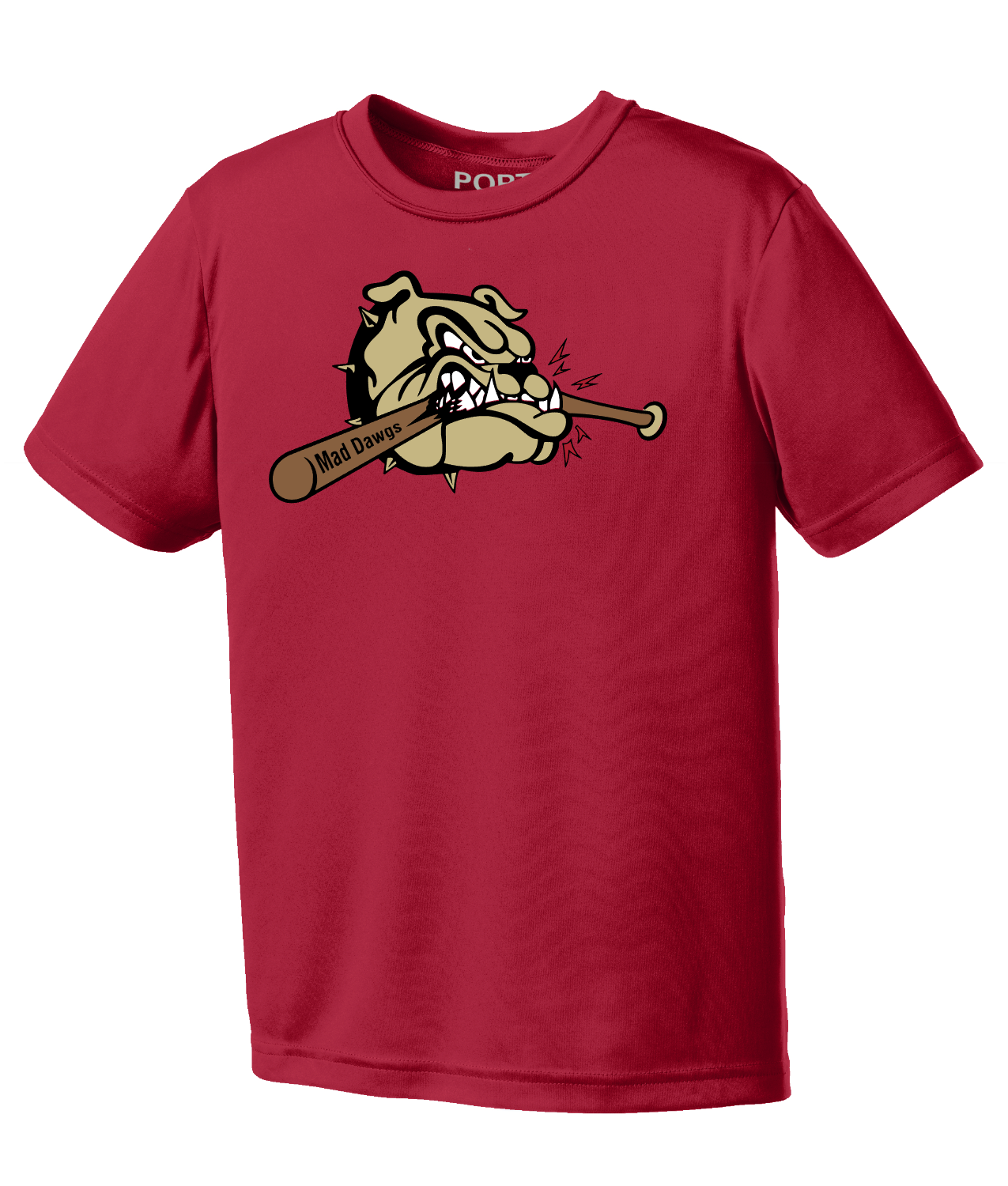 Red Mad Dawgs Tee, Mad Dawgs Baseball Shirt, Mad Dawgs Long Sleeve