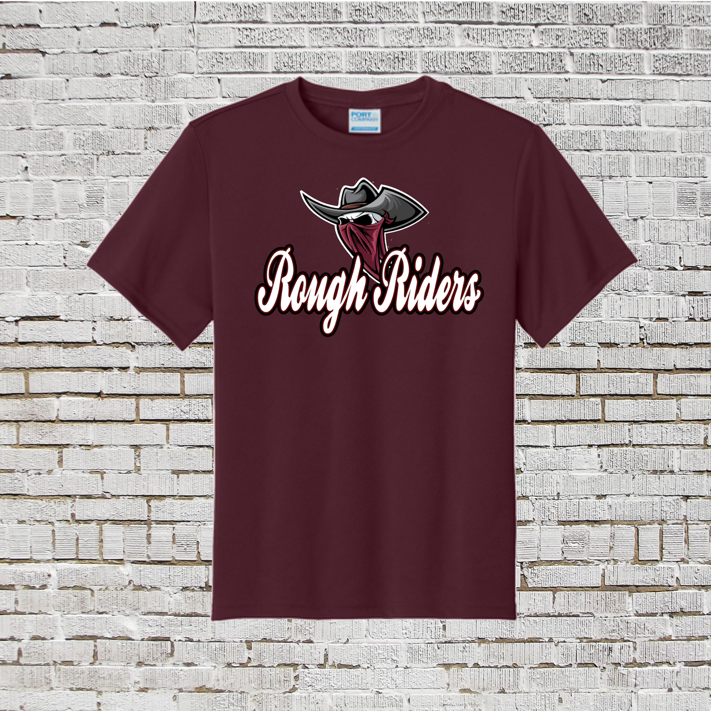 Rough Riders Tee, Maroon Rough Riders Tshirt