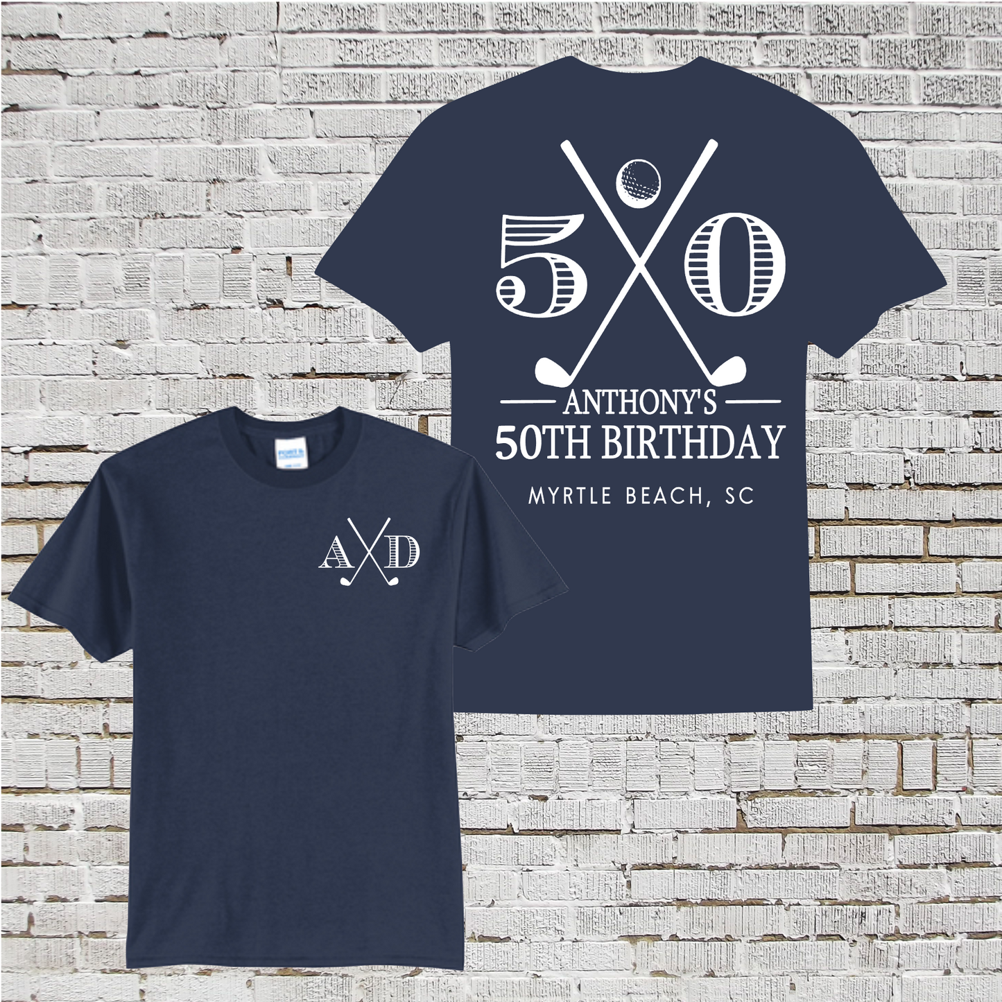 Golf 50th Birthday, Hole in One Birthday Shirt, Guys Birthday Golf Shirt, Hole-in-One Family Shirts, Golf Theme Party, Golf Gift For Dad