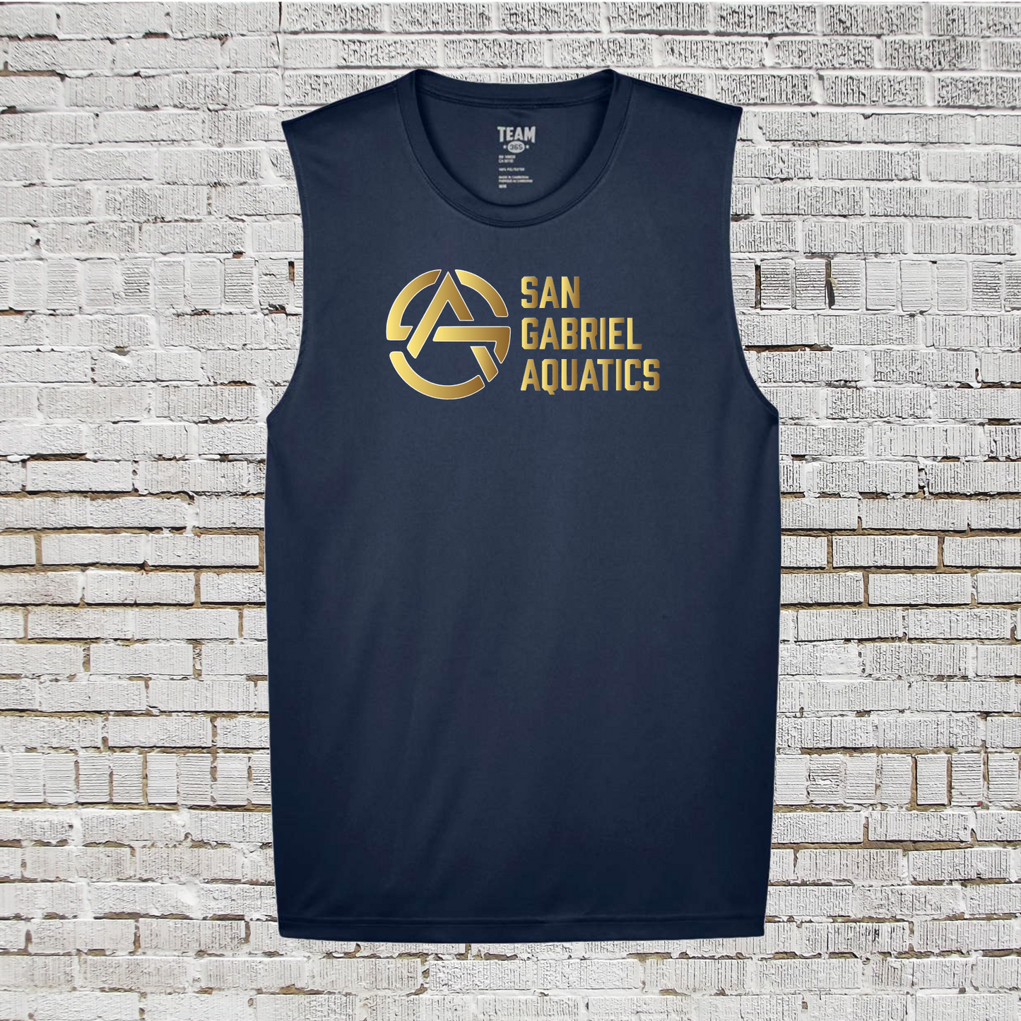 San Gabriel Aquatics Tank Top, Mens Navy Tank, SGA Swim Tank Top