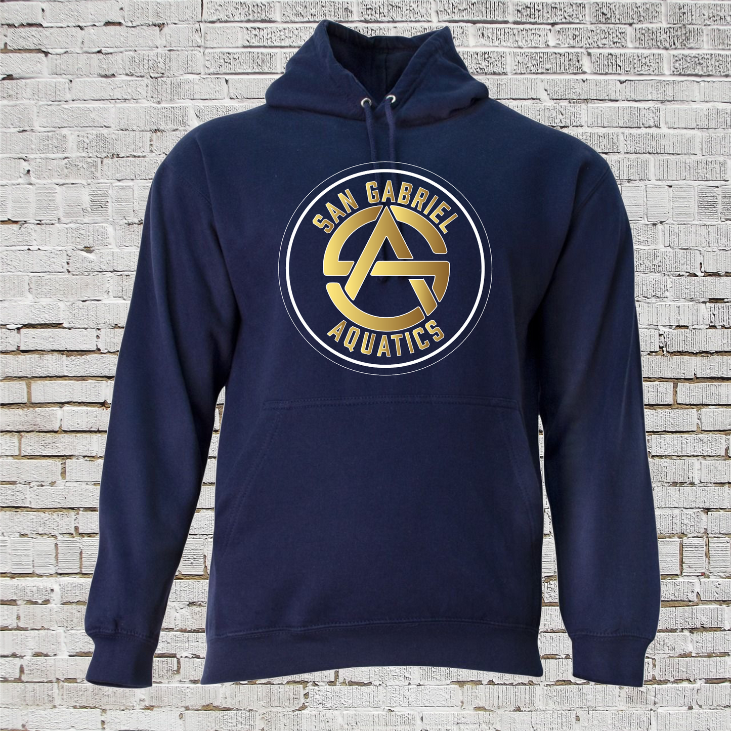 Navy San Gabriel Aquatics Hoodie, SGA Sweatshirt, San Gabriel Swim Hoodie