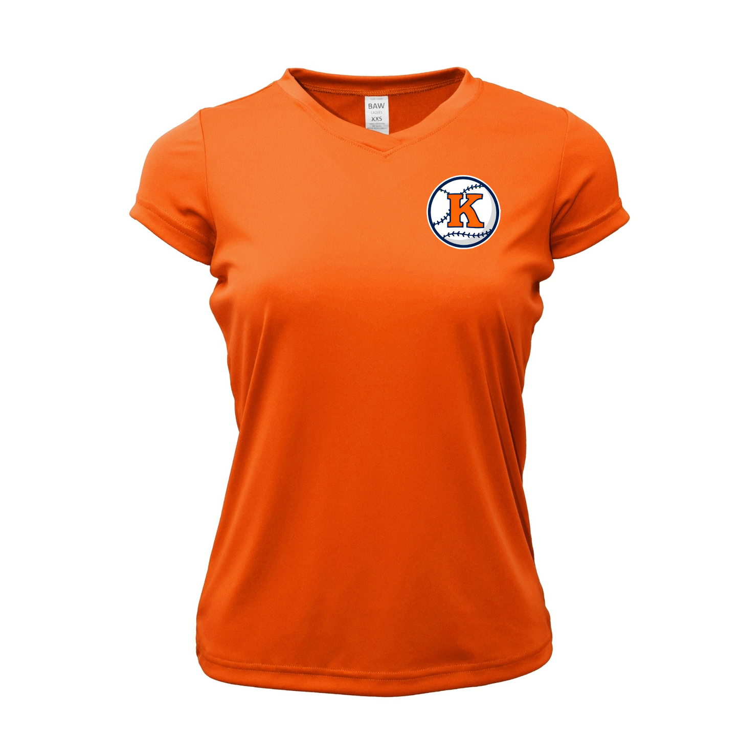 Women’s Knuckleheads V-Neck Tee – Baseball Logo Shirt