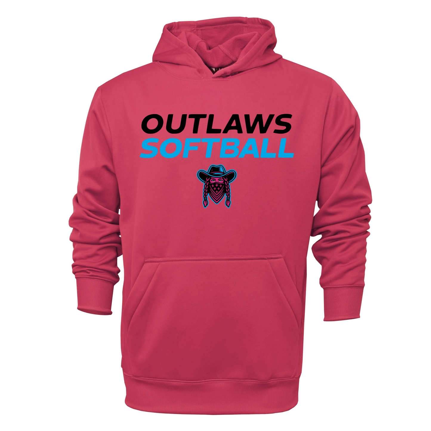 Outlaws Softball Pink Hoodie | Outlaws Softball Spirit Hoodie | Game Day Softball Mom Sweatshirt