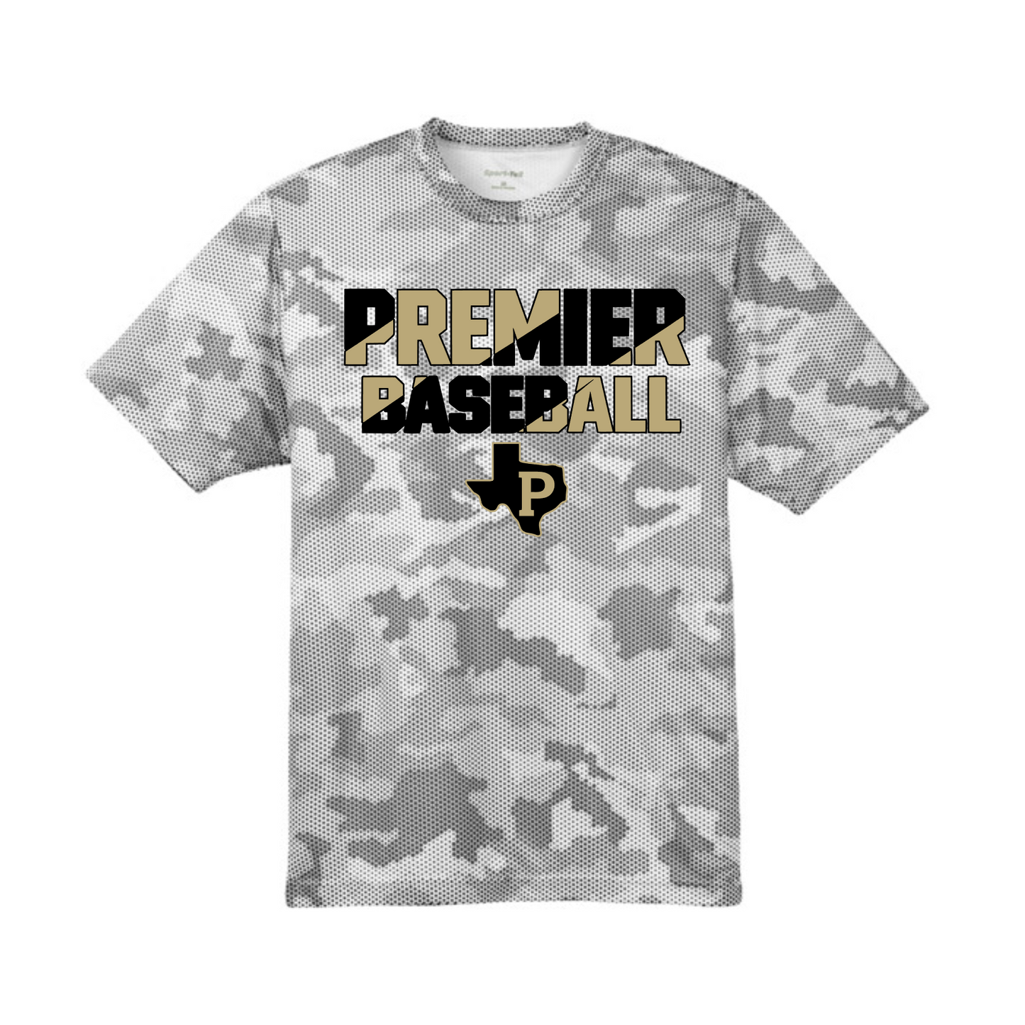 White Premier Baseball Camo Hex Tee