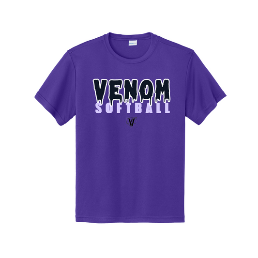 Purple Venom Drip Shirt, Venom Softball Tee, Venom Spirit Wear