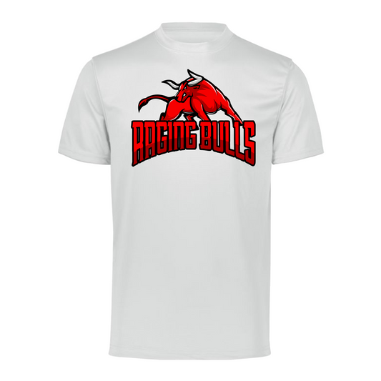 White Raging Bulls Logo Shirt, Raging Bulls Baseball Tee, Raging Bulls Spiritwear