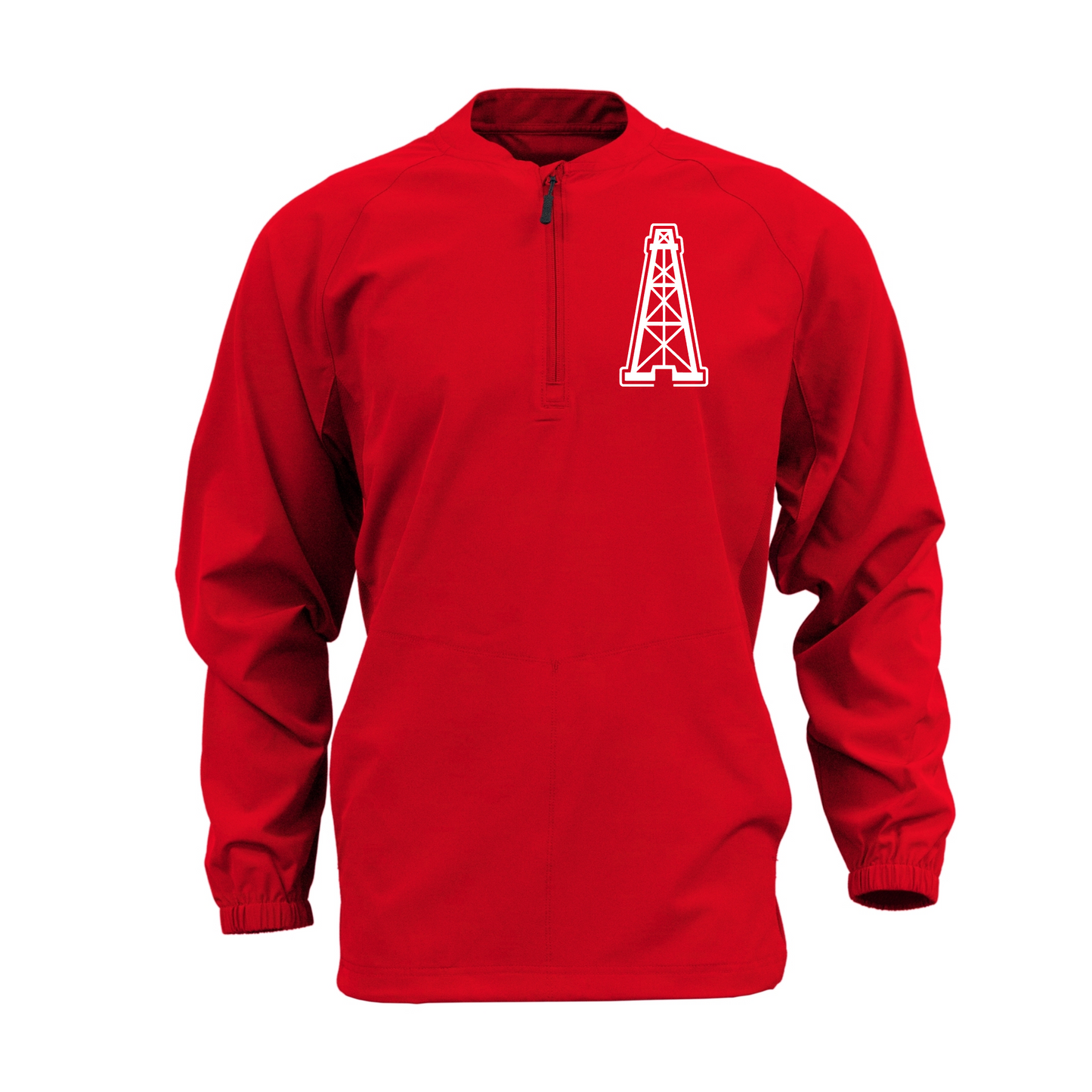 Drillers Red Baseball Quarter-Zip Cage Jacket