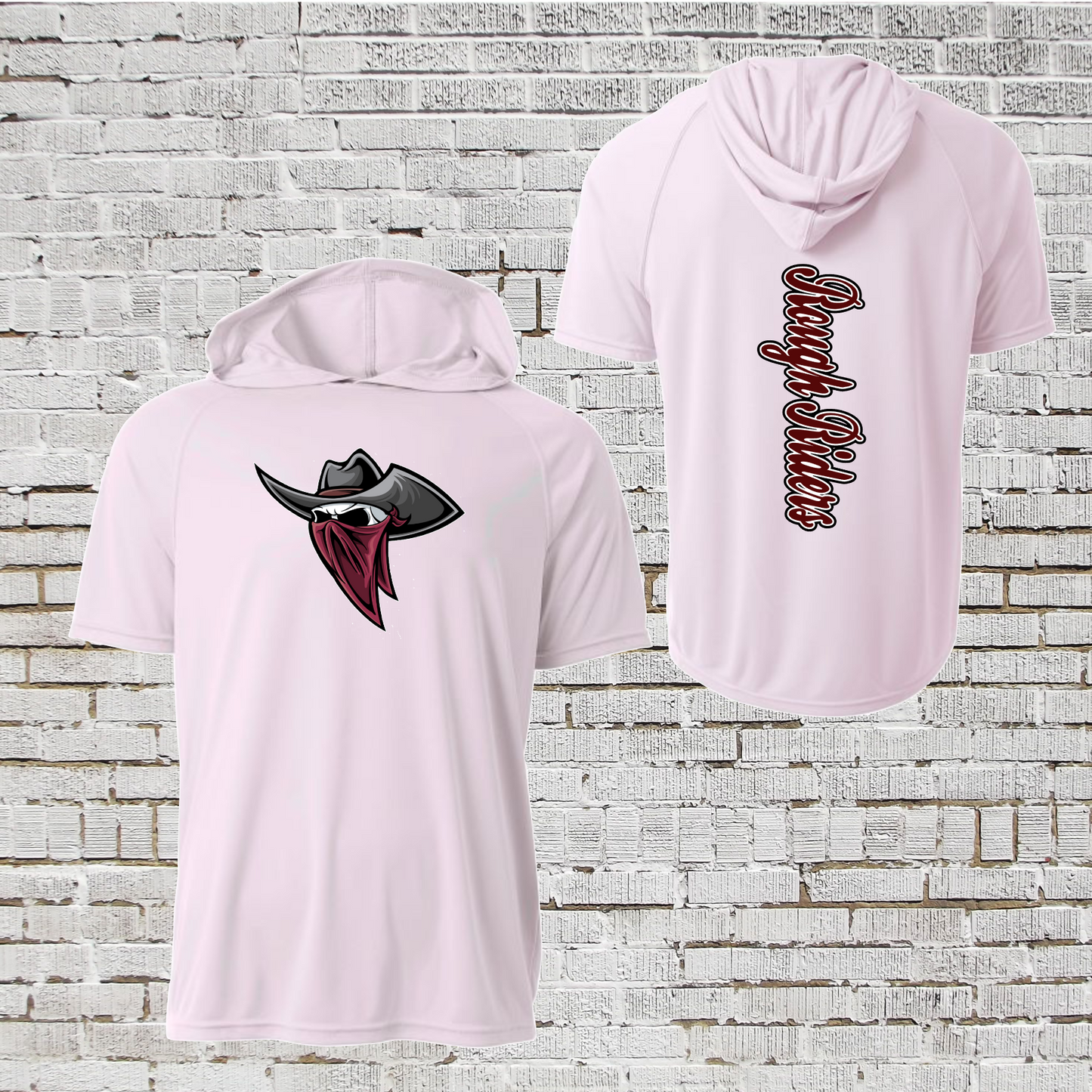 Drifit Hooded Rough Riders Tee, Rough Riders Hoodie Shirt, White Hoodie T-Shirt