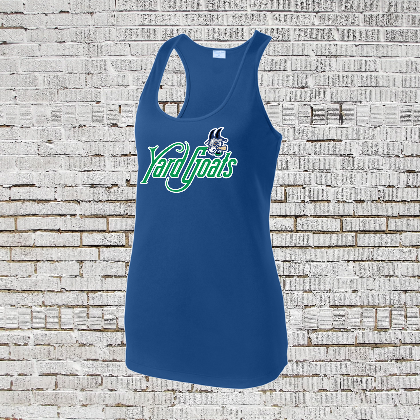Royal Blue Yard Goats Tank Top, Racer Back Tank, Yard Goats Spirit Wear