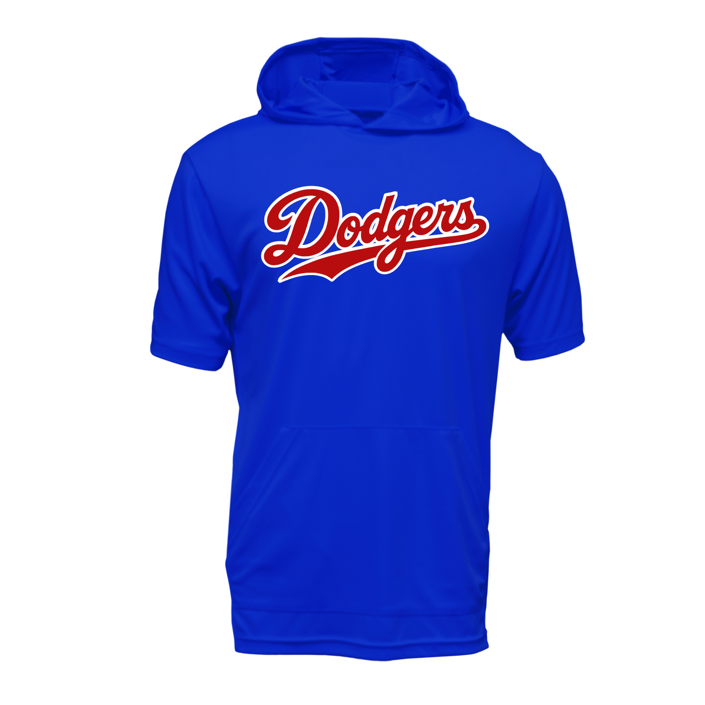 Royal Blue Leander Dodgers Short Sleeve Hooded Shirt | Team Hooded Tee