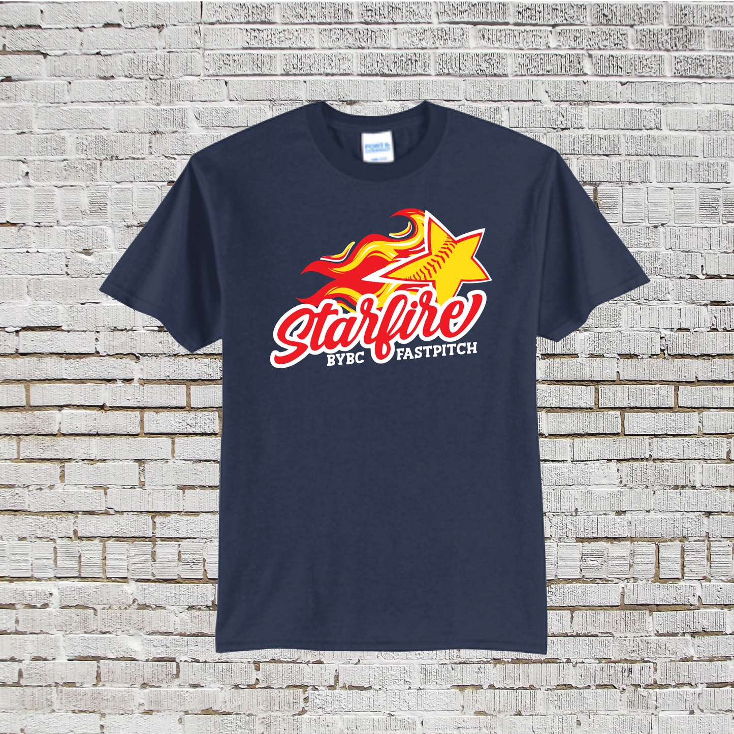 Starfire Fastpitch Tee, Navy Starfire Softball Tshirt, Starfire Spiritwear