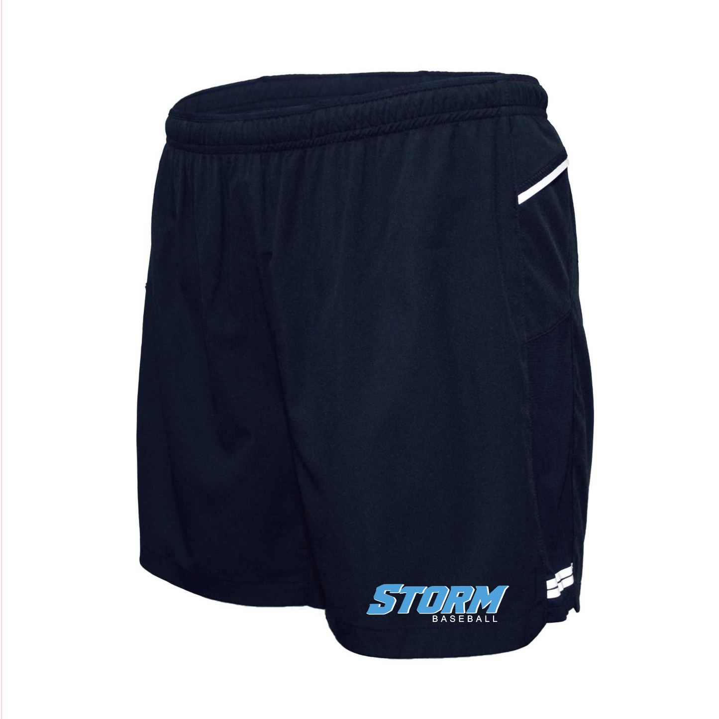Mens Navy Running Shorts, Hutto Storm Shorts, Storm Baseball Shorts
