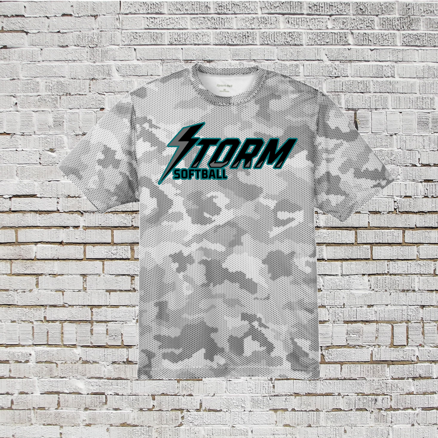 Camo Hex Storm Softball Shirt, Storm Tshirt, Storm Softball Spiritwear