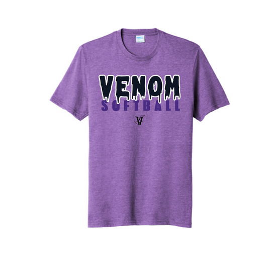 Purple Venom Softball Drip Shirt, Venom Fastpitch Tee, Venom Softball Spiritwear