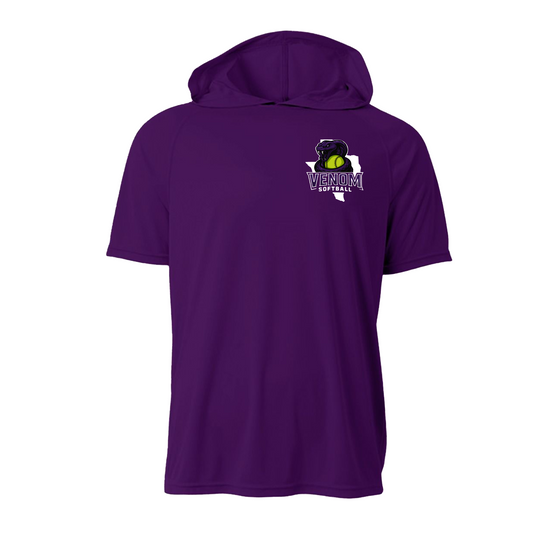 Purple Hooded Venom Shirt, Venom Fastpitch Hooded Tee, Venom Softball Spiritwear