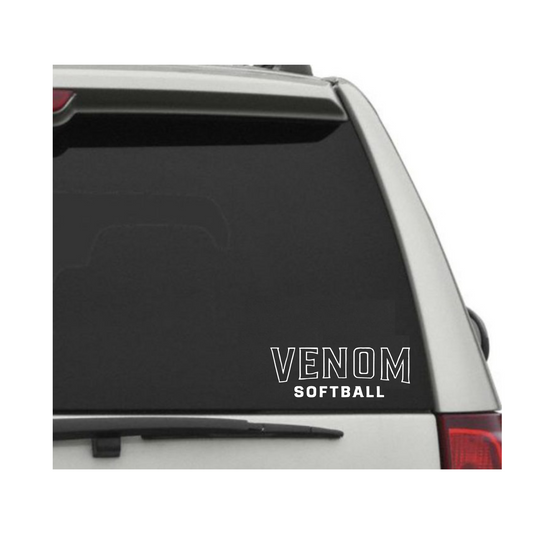 Venom Softball Window Decal, Venom Car Decal, Venom Fastpitch Window Sticker