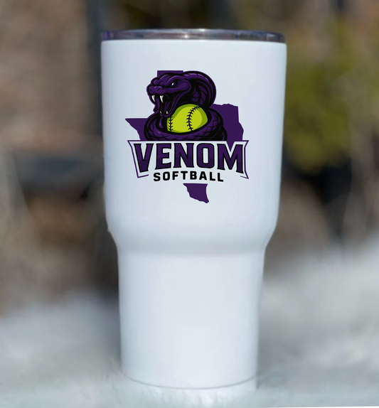 Venom Softball Tumbler Sticker, Venom Logo Sticker, Water Bottle Sticker
