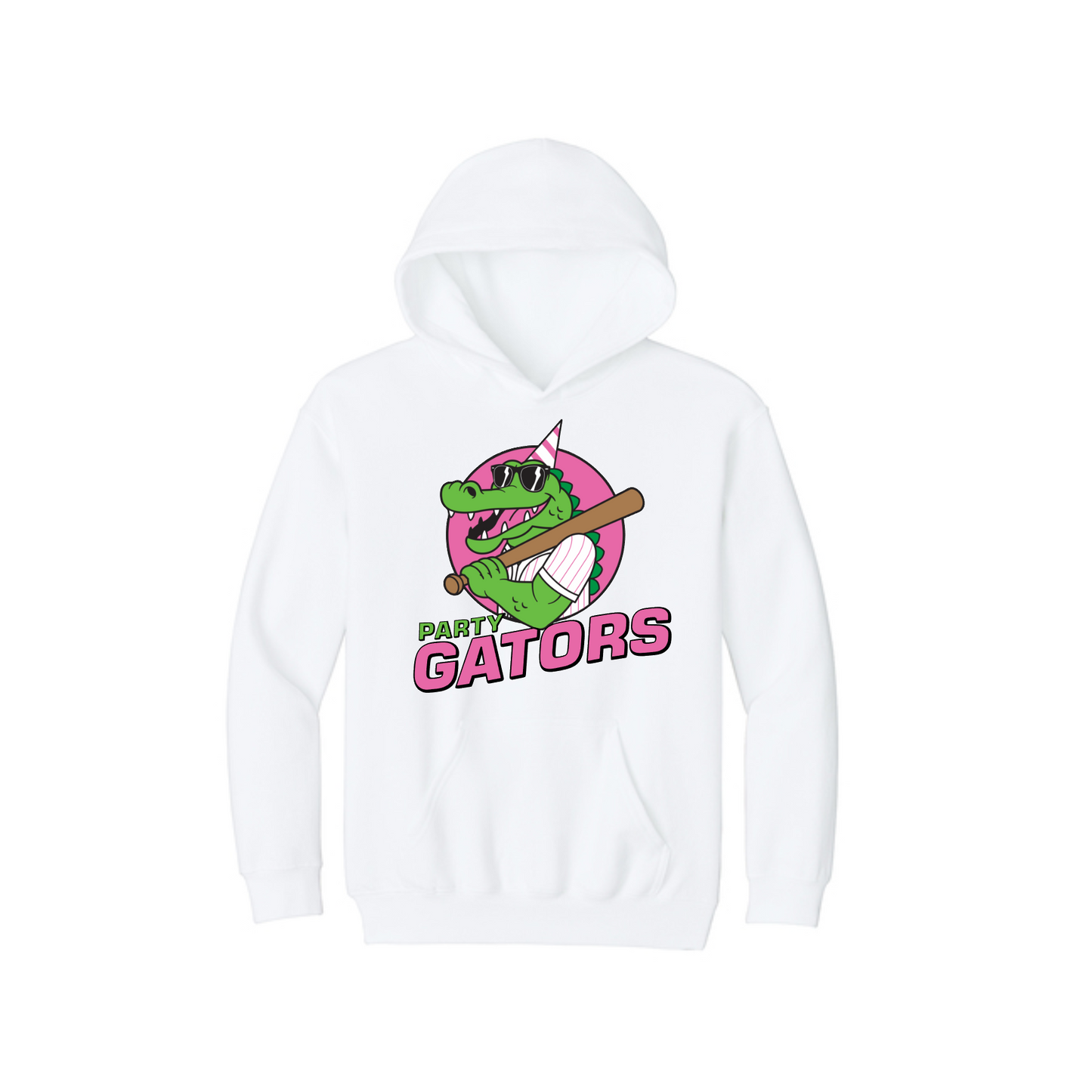Party Gators Hoodie, White Gators Hoodie, Party Gators Baseball Sweatshirt