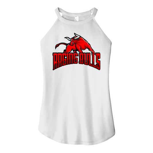 White Raging Bulls Tank Top, Raging Bulls Rocker Tank, Raging Bulls Baseball Spiritwear