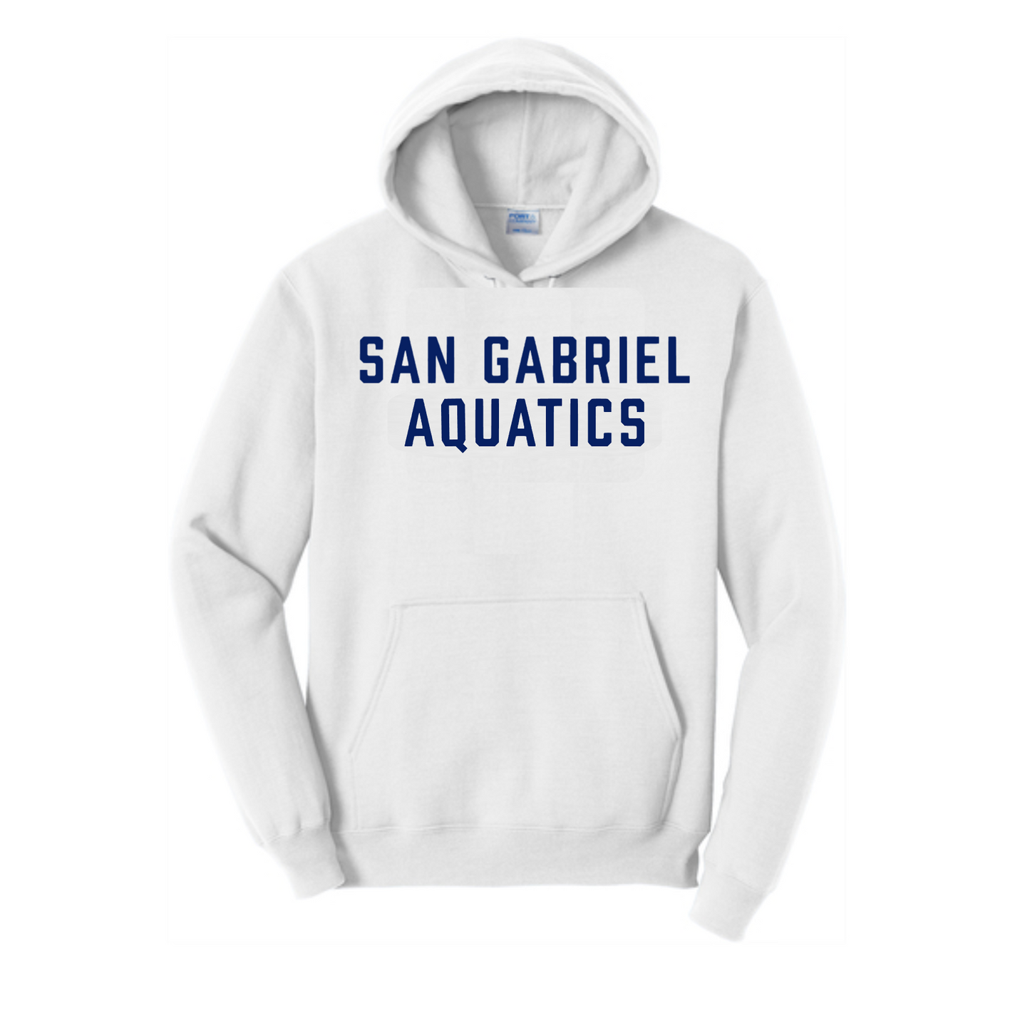 White San Gabriel Aquatics Hoodie, SGA Sweatshirt, San Gabriel Swim Hoodie