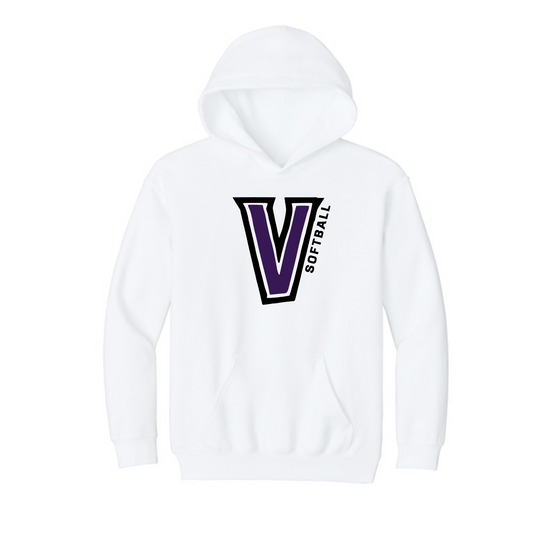 White Venom Softball Hoodie, Venom Fastpitch Sweatshirt, White Hoodie