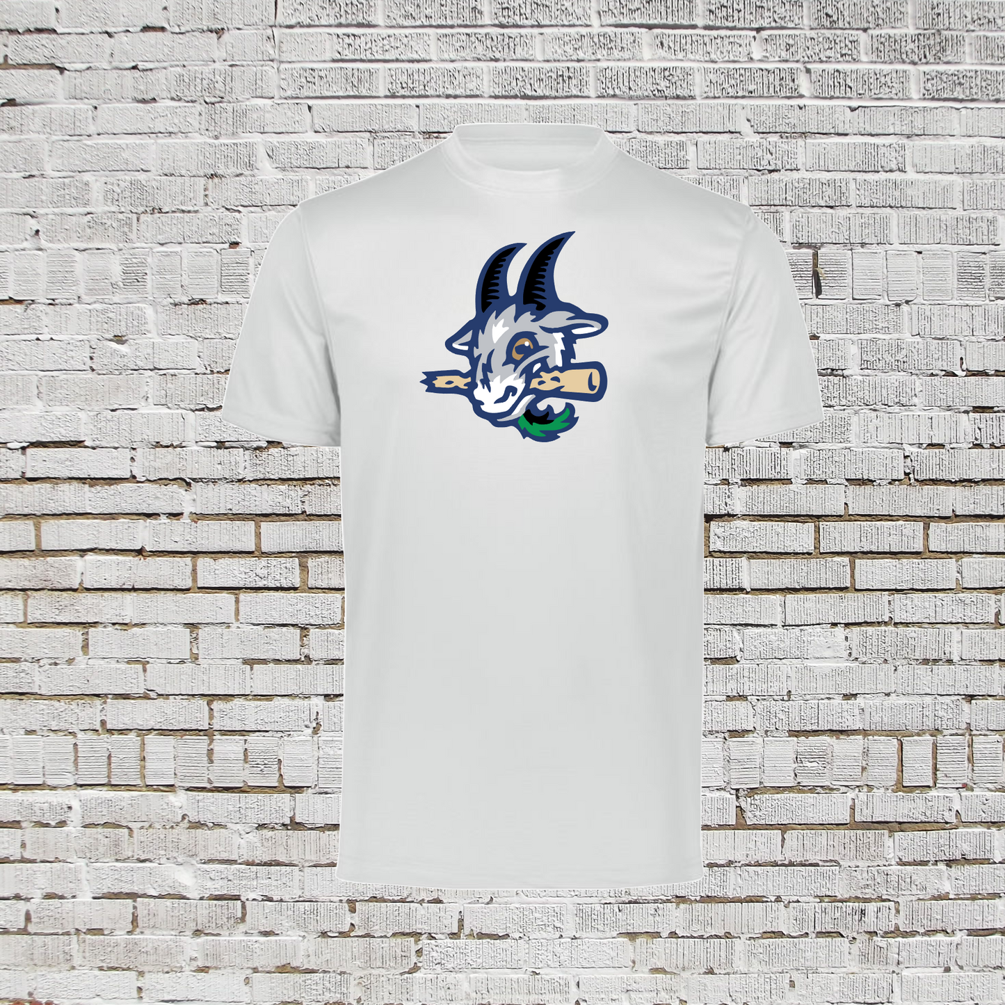 Yard Goats Baseball Tee, White Yard Goats Baseball Shirt, Short Sleeve Yard Goats Baseball Drifit Shirt