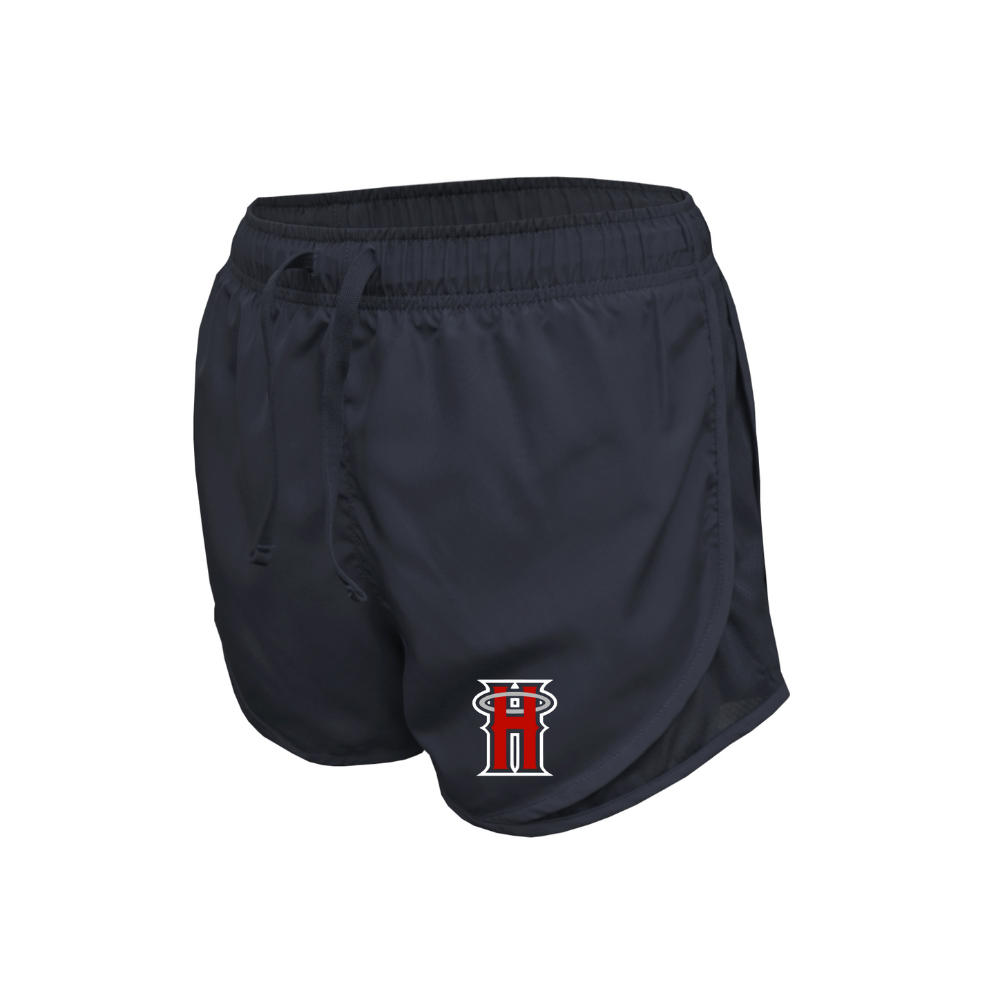 Womens Navy Running Shorts, Hutto Angels Shorts, Angels Baseball Logo'd Shorts