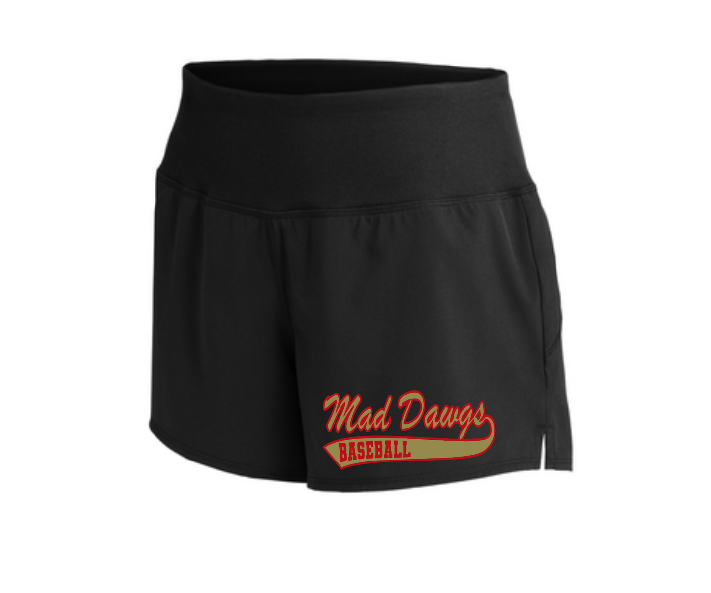 Womens Shorts, Mad Dawgs Shorts, Mad Dawgs Baseball Running Shorts