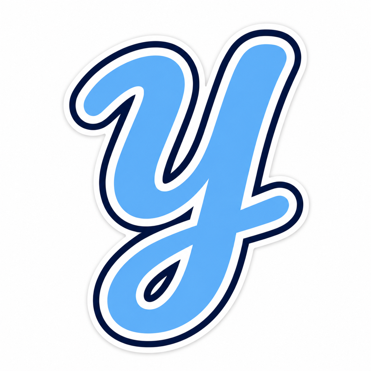 Yardbirds Logo Water Bottle Sticker front individual product view